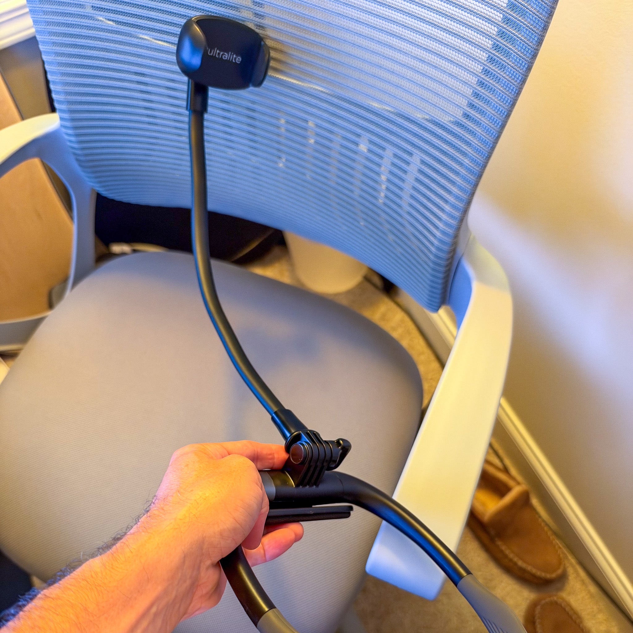 Customer photo: Zero Hands resting on a chair